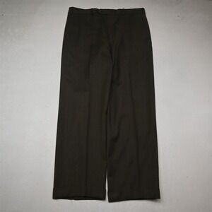 JB Britches USA Made 32x29 Brown Birdseye 100% Wool Full Cut Cuffed Dress Pants